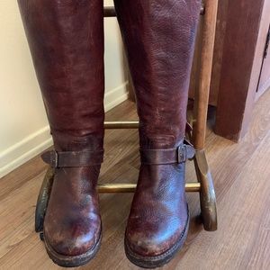 Frye Distressed Leather Over the Knee Boots